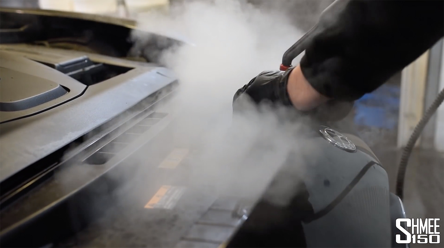 full detail of engine bay